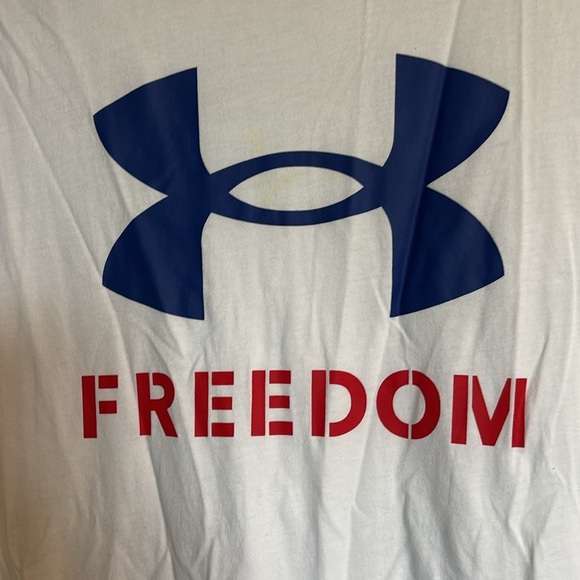 Under Armour men’s white short sleeve freedom graphic t-shirt size medium - Picture 3 of 9